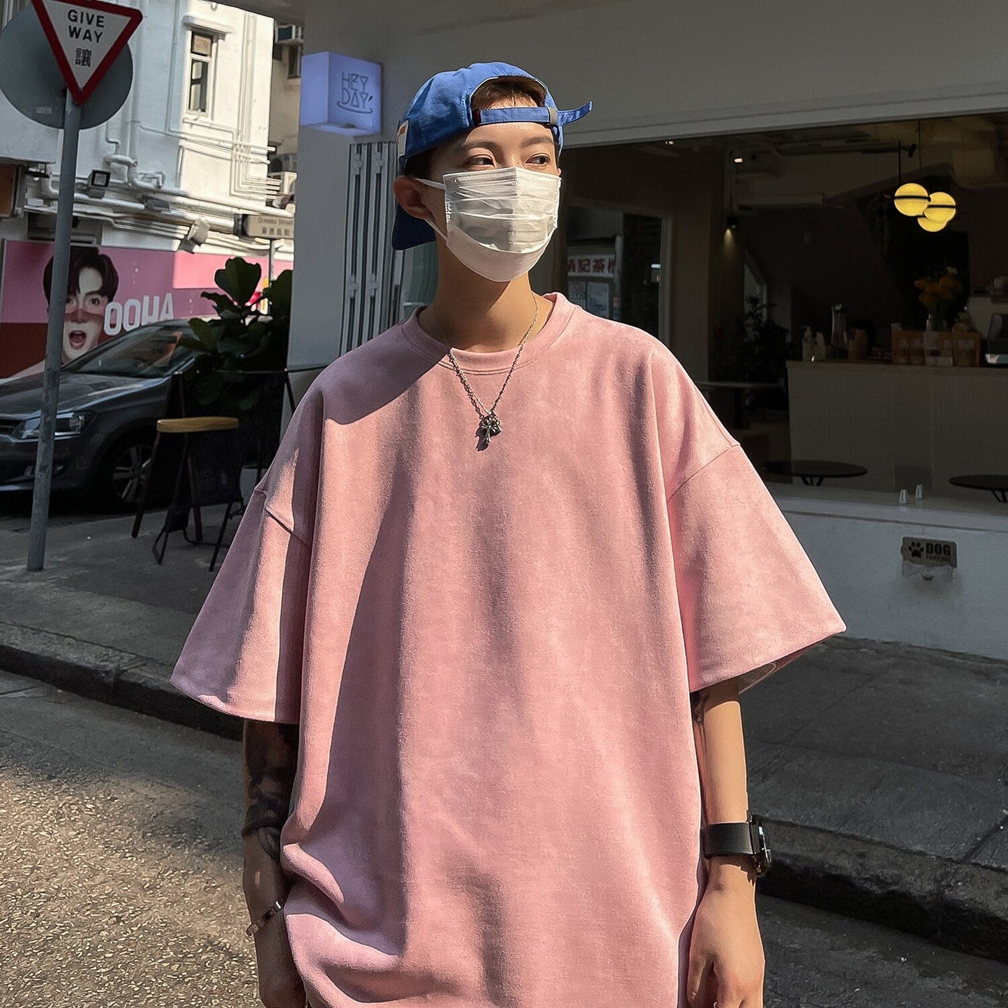 New Design Men's T Shirt Summer Fashion Loose Basic Solid O-Neck T Shirts Women Casual Short Sleeve Hip Hop Top Tees Streetwears