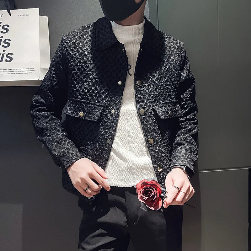 saferido Men's Spring High Quality Casual Jackets/Male Slim Fit White Black Lapel Fashion Business Coat Plus Size S-3XL
