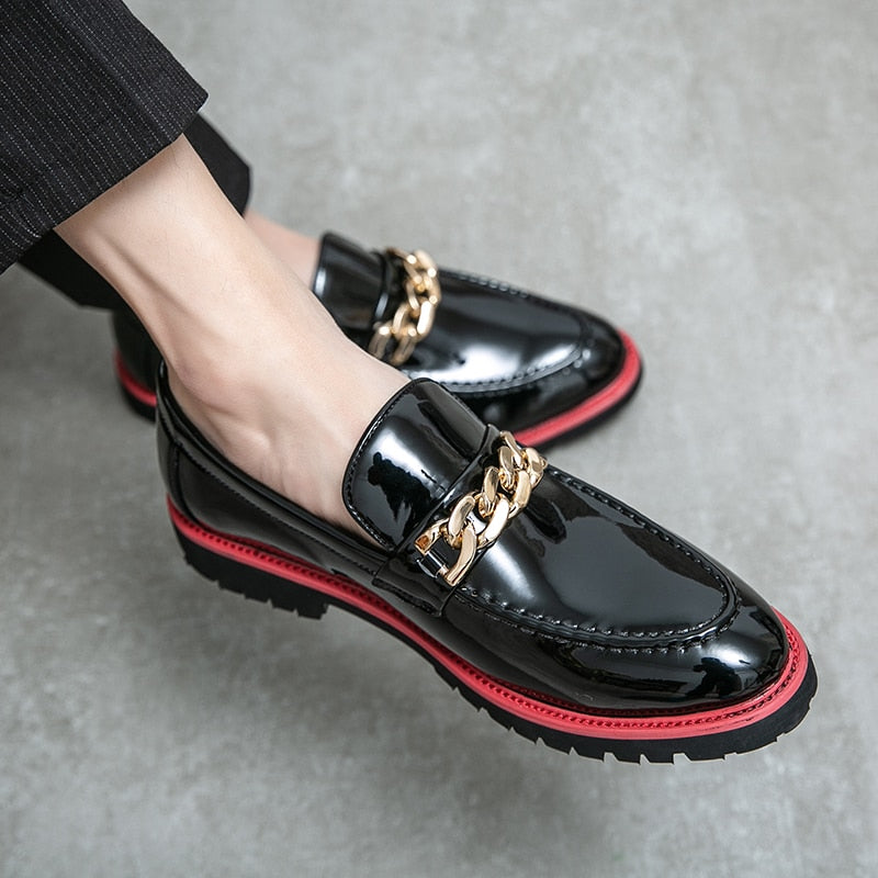 saferido Leather Designer Brand Luxury Men Casual Office Bussiness Black Loafers Mens Italian Wedding Dress Male Shoes mens shoes