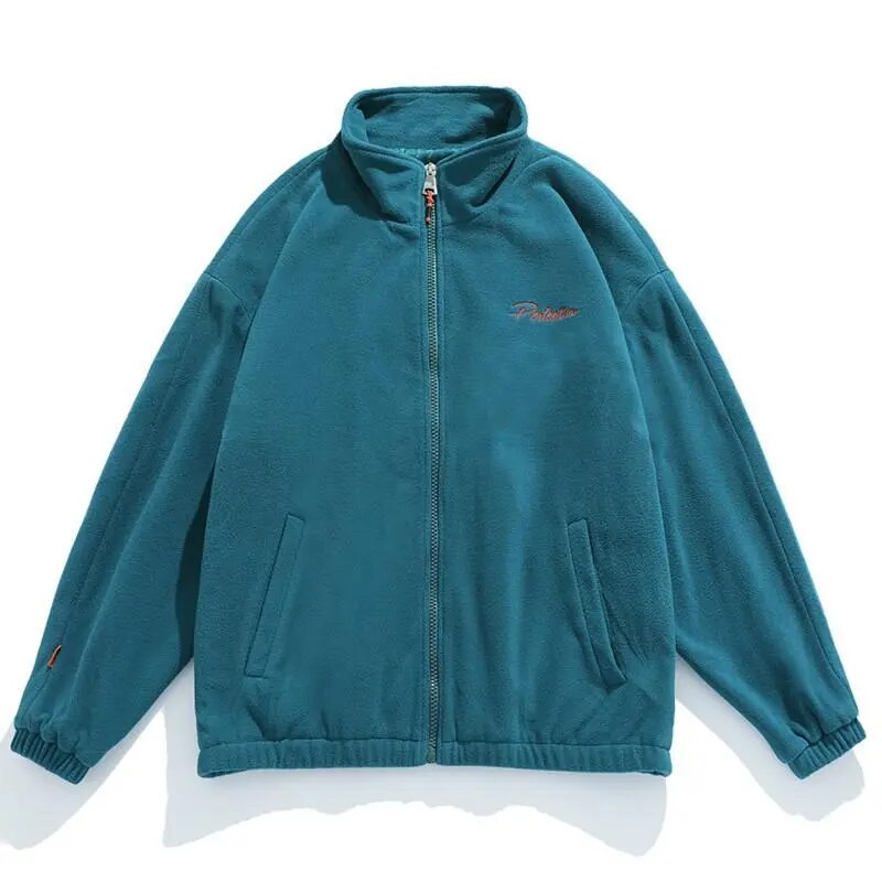 Spring and Autumn New Fleece Knitted Coat Men's Loose Couple Suit Versatile High Street Style