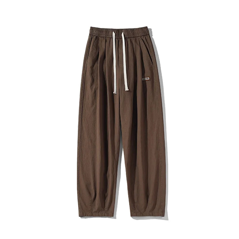 saferido New Temperament Solid Color Trendy Sports Pants Straight-leg Spring And Autumn Trousers Youth Popular Loose Casual Pants For Men