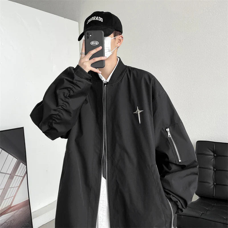 saferido Men's Clothing Korean Popular Clothes Spring Jackets Japanese Vintage Clothing Outerwear Style Coats