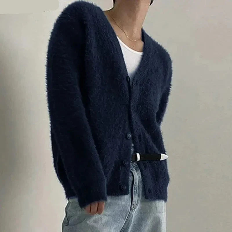 Tops Korean Style New Mens Fashionable Fleece Shirts Soft Comfortable Leisure Streetwear Male Cardigan Blouse S-5XL