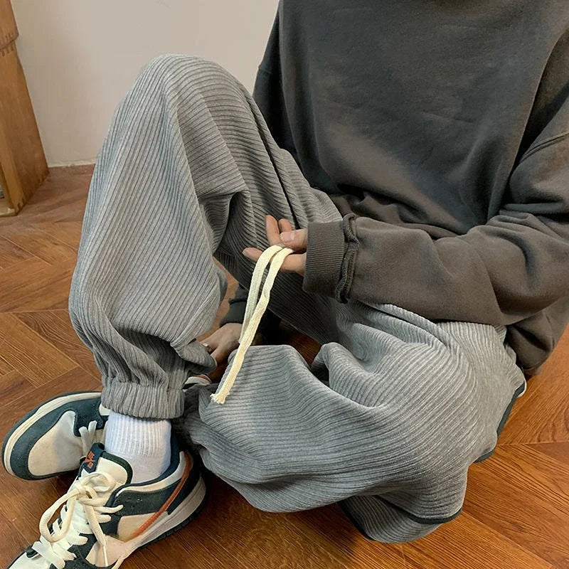 saferido Male Sweat Pants Athletic Track Sport Sweatpants for Men Cotton Trousers Plain Jogger Young La New Items in Casual Korean Style