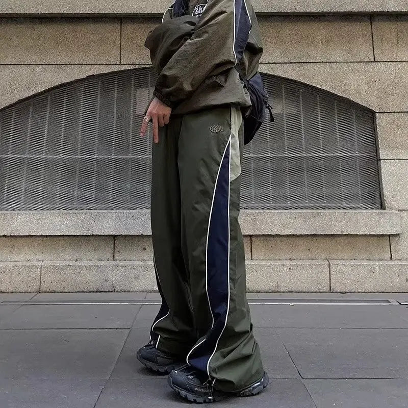 saferido Men'S Y2K Clothes Tracksuits Loose Wide Leg Cargo Jogging Track Pants Couple Korean Fashion Clothing Sweatpants Techwear Women