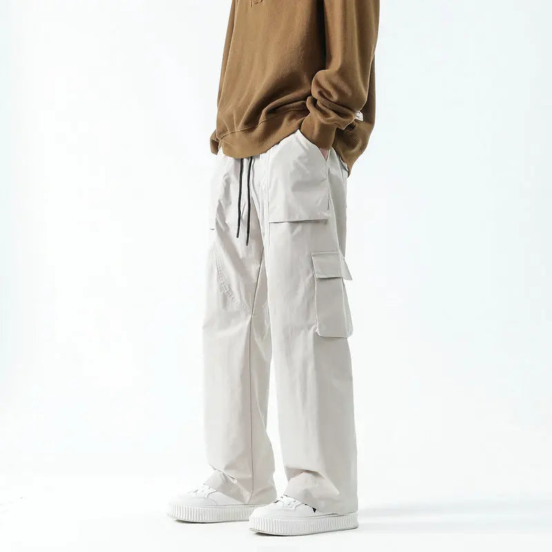 Men‘s Cargo Pants Multi Pocket Jogger Harlan Pants Men Elastic Waist Hip Hop Casual Trousers Large Size Sweatpants Black 5XL