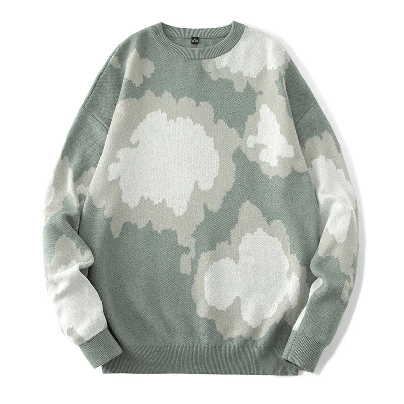 New Autumn Winter Casual Sweater Men Loose Harajuku Style Round Neck Long Sleeve Mens Fashion Pullovers Trendy Sweaters