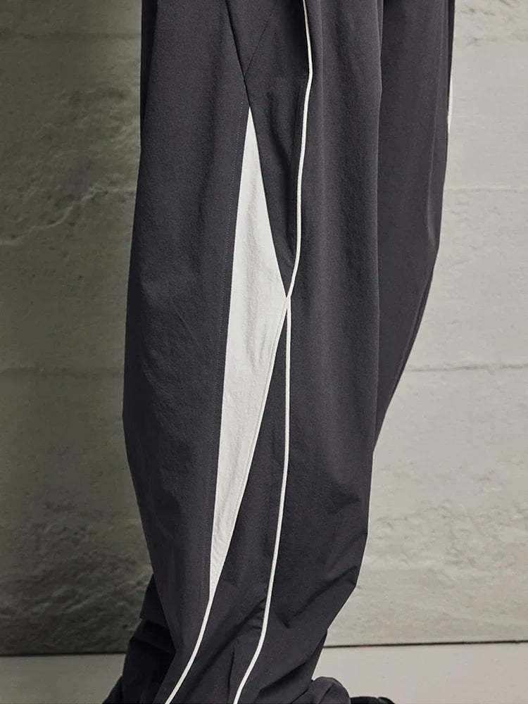 saferido Parachute Sports Pants for Men Jogging Sweatpants Wide Leg Trousers Male Black Streetwear Loose Casual American Street
