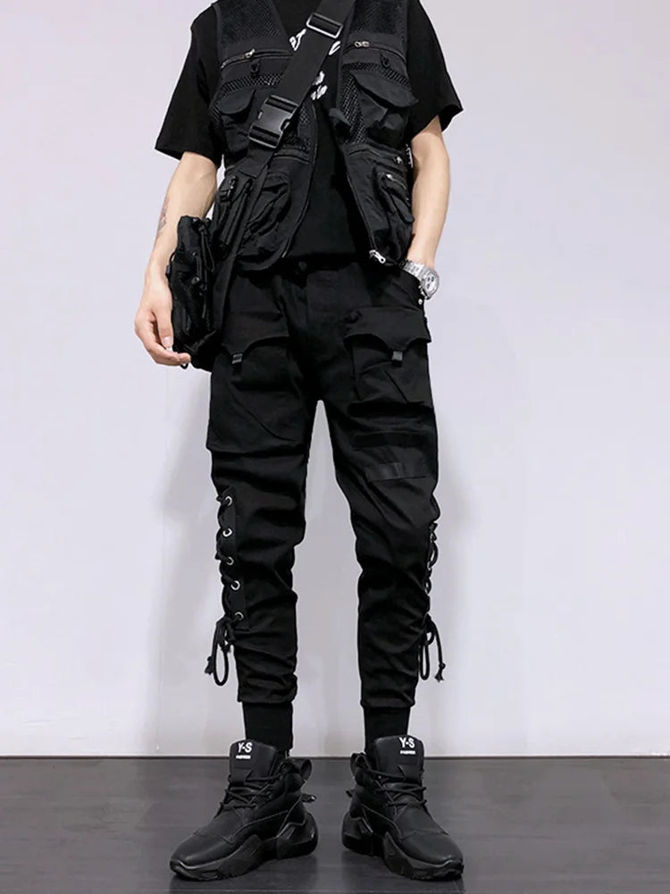saferido Men's Male fashion black European American fashion brand harem pants personality street catwalk casual pants