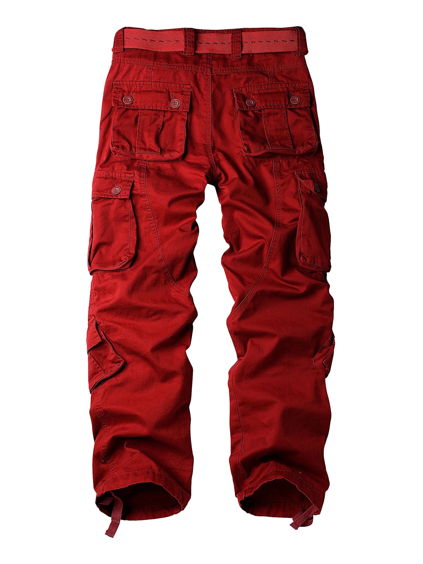 Men's Casual Cargo Pants Military Army Camo Pants Combat Work Pants with 8 Pockets(No Belt)
