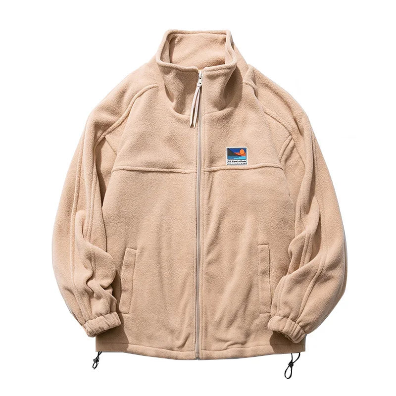 saferido New Winter Thick Oversize Coat Sweatshirt Zipper Men Clothing Harajuku Vintage Casual Jacket Male Couple Tops Streetwear M-4XL
