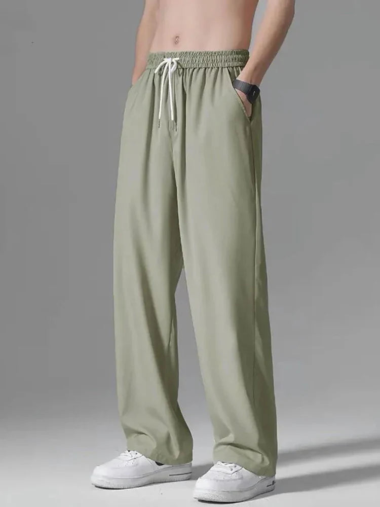 New Summer Sweatpants Male Casual Pants Black Gray Wide Pants Comfortable Running Sport Trousers Harem Pants Size 4XL