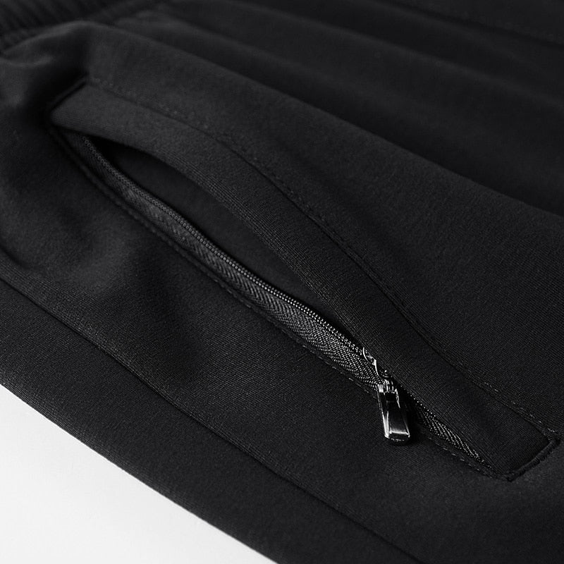 New Korean Style Straight Sports Running Pants Men'S Spring Autumn Loose Casual Pure Cotton Large L-8Xl 135Kg Knitted Trousers