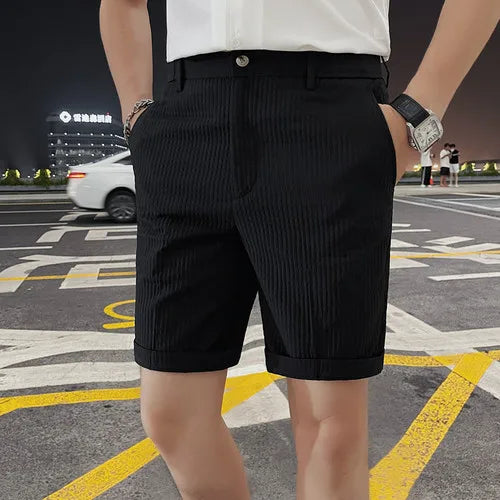 saferido Korean Style Summer Fashion Casual Plaid Shorts Brand Clothing Leisure Slim Fit Men Business Shorts