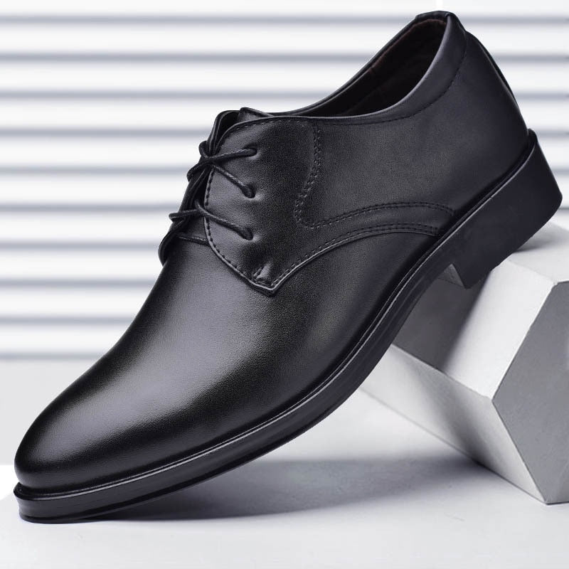 saferido Plus Size Man Shoes Formal Black Leather Shoes for Men Lace Up Oxfords for Male Wedding Party Office Business Casual Shoe Men