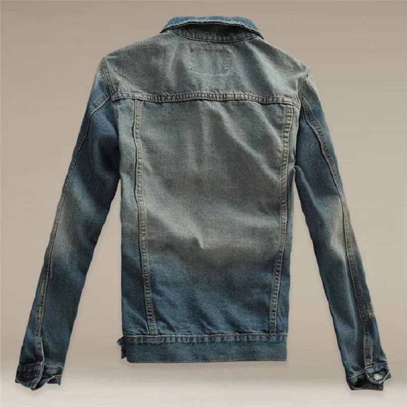 Autumn New Men Denim Jackets Classic Turn Coats S-3Xl Oversize Bf Hip-Pop Streetwear Single Breasted Male Outwear Jeans Vintage