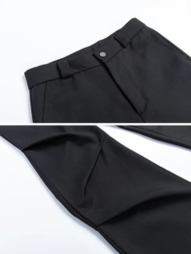 Pants Men Streetwear All-match Leisure Design Vitality Mopping Pure Color Baggy Trousers Joggers Youthful Spring Autumn Chic BF