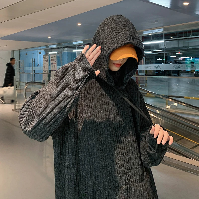 saferido Sweater Men Spring Autumn Men's Hooded Sweater Casual Pullover Warm Knitted Sweatercoat Pull Homme Plus Size 3XL Streetwear