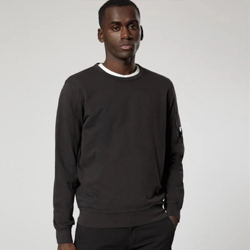 saferido Fall Winter Male Collection Casual Fashion Style O-Neck Loose Fit Sweatshirt for Men Oversized Outwear Men Clothing Street Grey