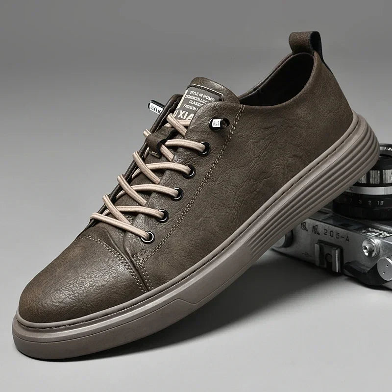 Italian Genuine Leather Casual Shoes Men's Lace Up Oxford Shoes Outdoor Jogging Shoes Office Men's Dress Shoes Large Size 36-47