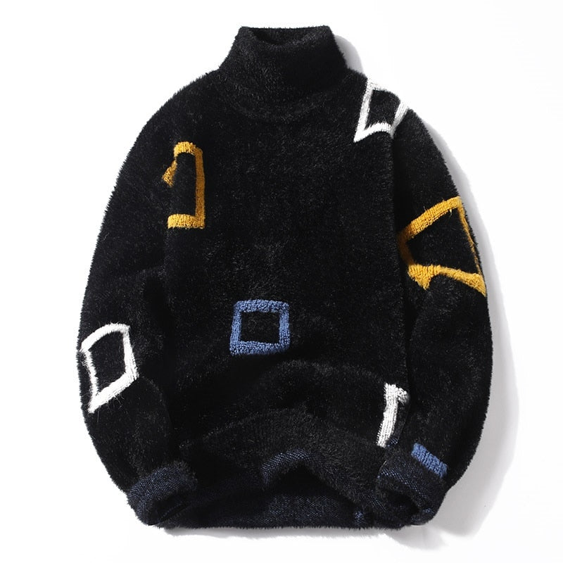 Sweaters men Winter Letter pattern thick sweater men Student youth sweaters autumn Men's wool pullovers size S-3XL