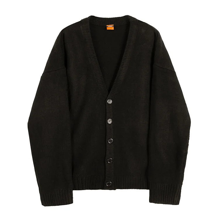 Cardigan Men Solid All-match Cozy Leisure V-neck Gentle Autumn Trendy Simple Classic Streetwear Daily Korean Style Knitwear Chic