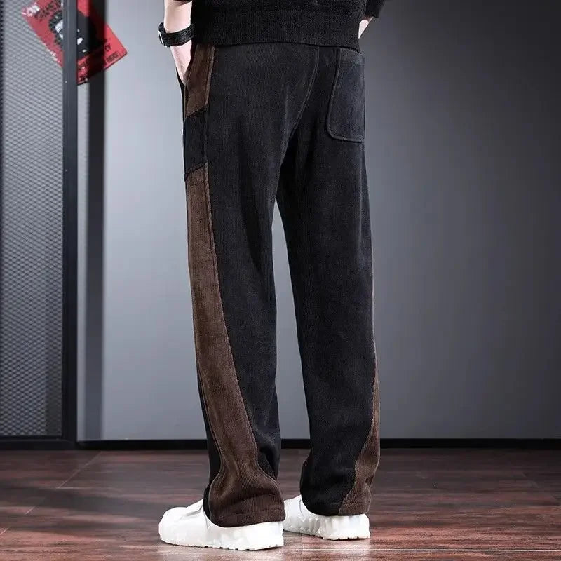 saferido Pocket Trend Polyester Male Trousers Classic Clothes Low Price Stylish Korean Style Baggy Men's Casual Pants Original Clothing