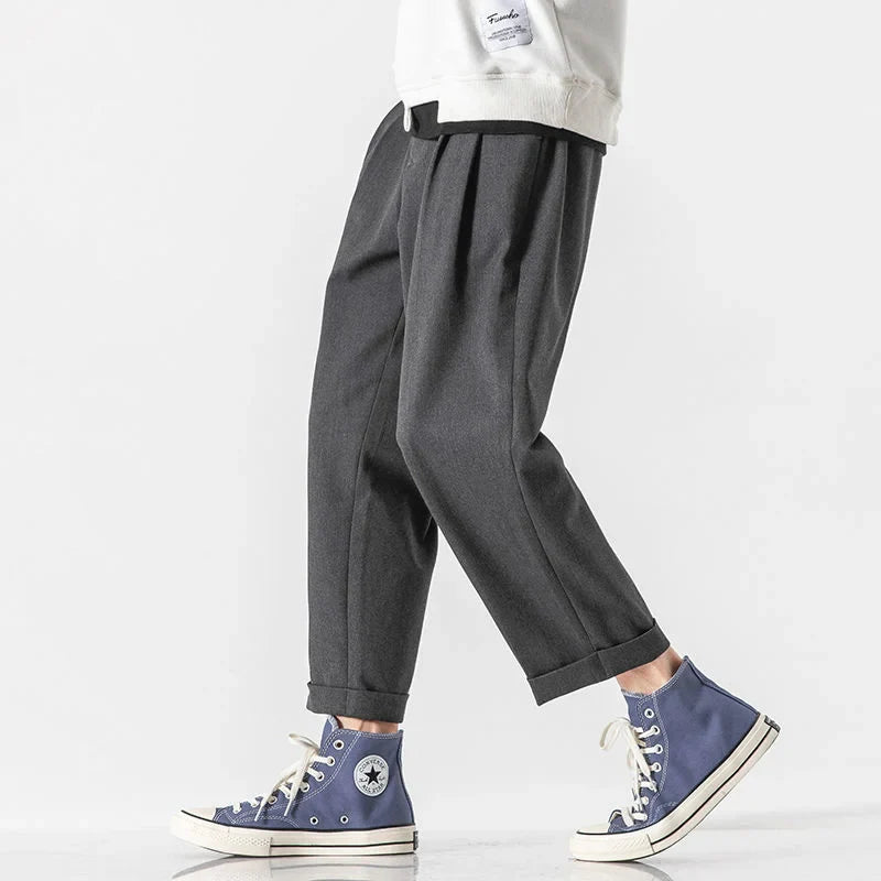 saferido Loose Trend Casual Pants Men's Loose Wide Leg Baggy Pants Fashion Spring And Summer Solid Color All-match Sports Overalls