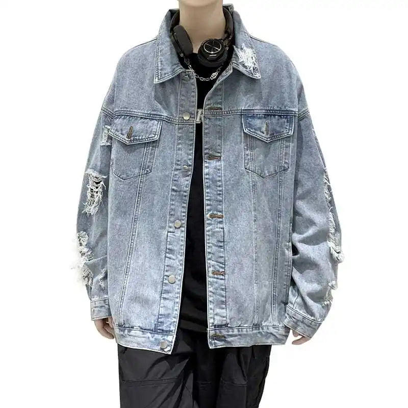 saferido Spring Jackets Men's Spring and Autumn Men's Clothing Coat Harajuku Streetwear Trendyol Fashion Coats cowboy Coat