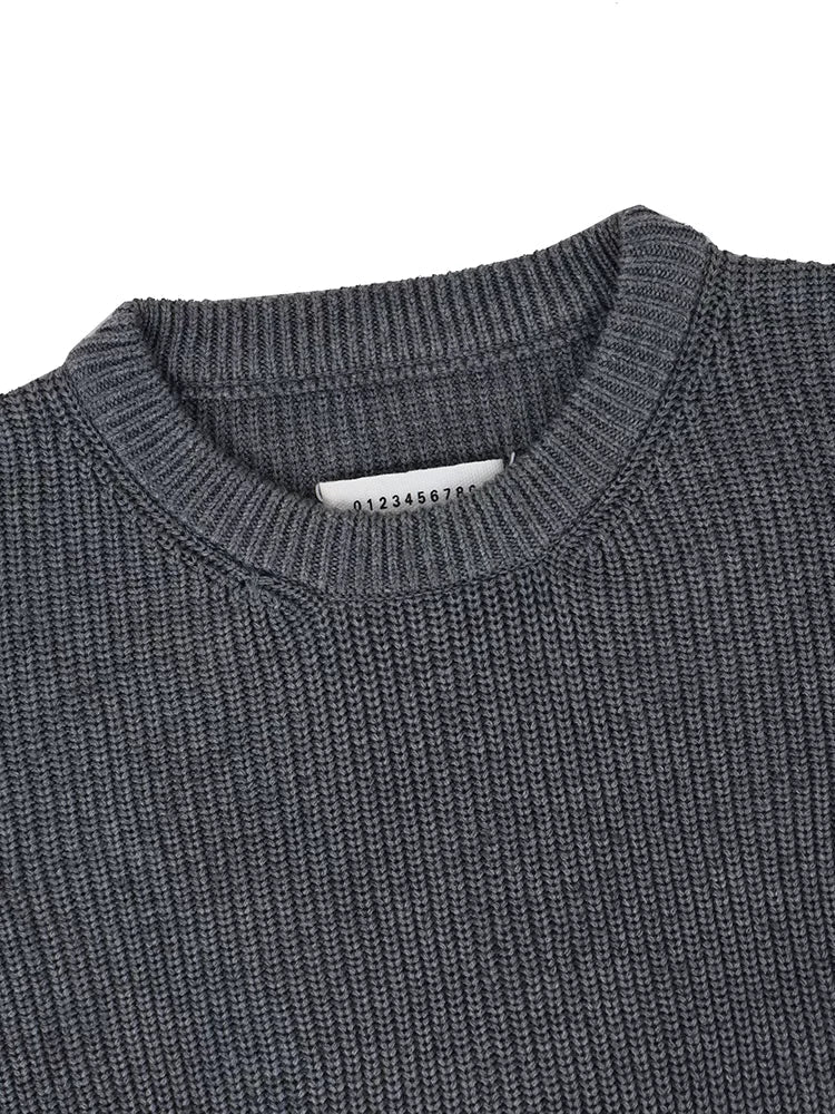 Men's Luxury Knitwear Sweater Loose High Quality Long Sleeve O-neck Knit Pullover Black Casual Y2k All-match Popular Jumper