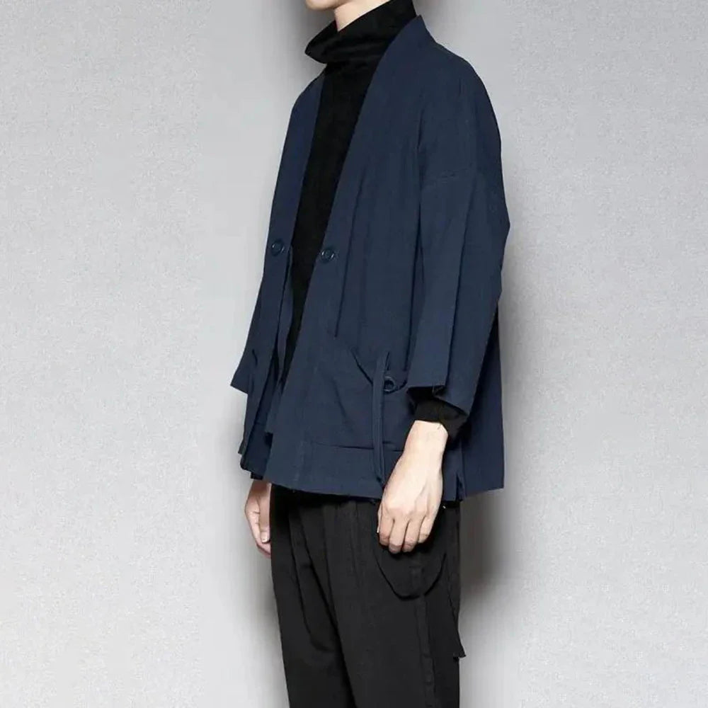 saferido Japanese Retro Kimono Robe Cardigan Shirt Men And Men Casual Yukata Haori Summer Thin Coat Tops Sunscreen Coat Beach Tops