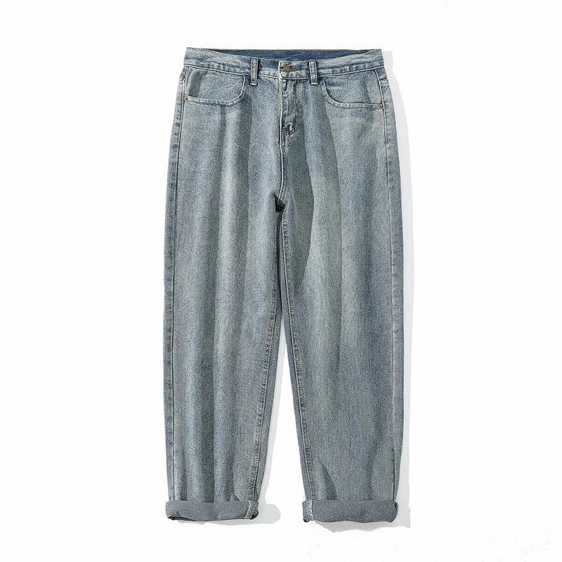 saferido Spring brand straight loose trouser Korean High street men and women can wear denim classic fashion trend boys girls jeans