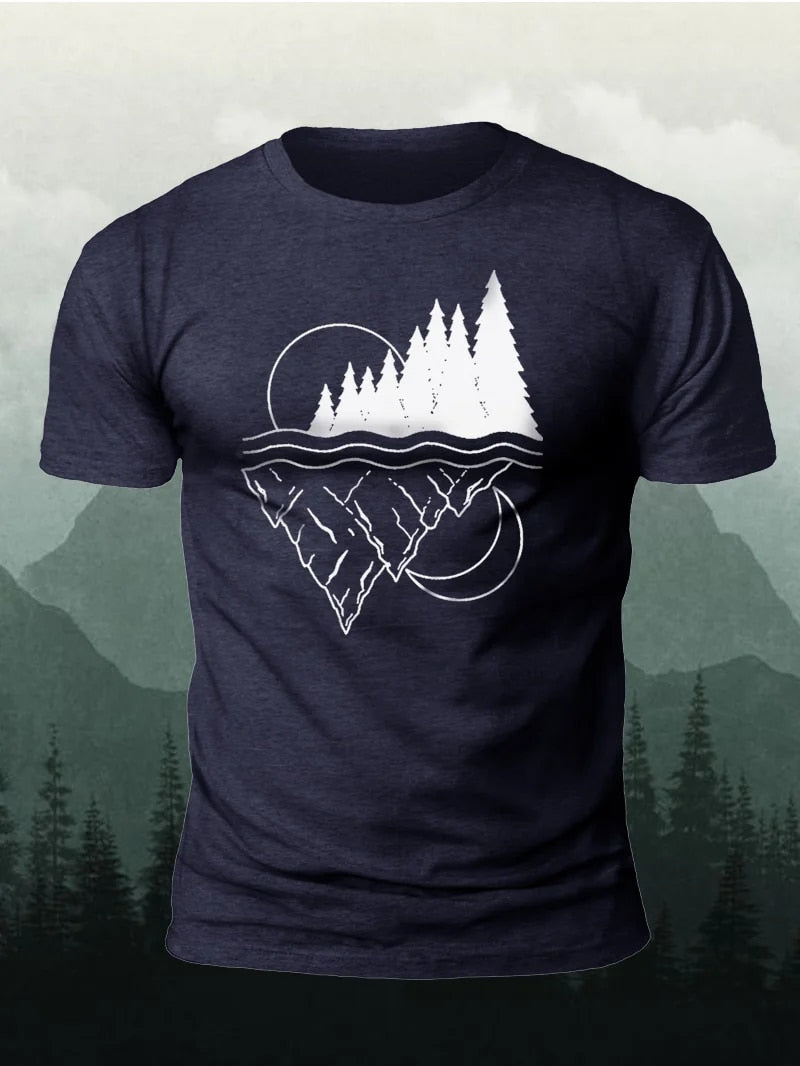 Summer Men's T-shirt Simple Print Round Neck Short-sleeved Y2k T-shirt Casual Versatile Men's Tops Fashion Oversized T-shirt