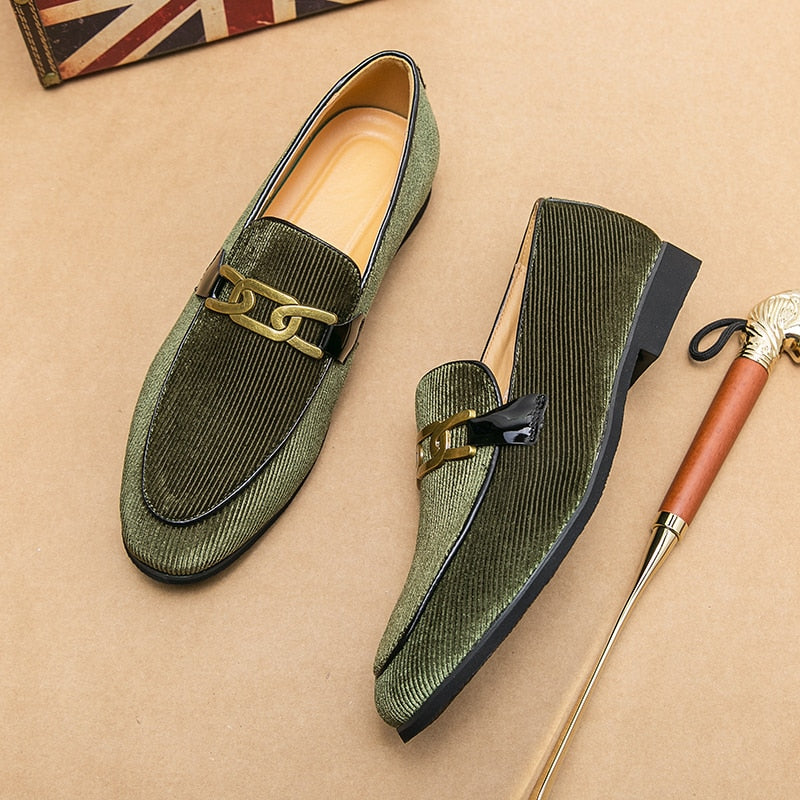 saferido Loafers Shoes Italian Fashion Corduroy Men Shoes For Driving Shoes Luxury Mens Leather Casual Grace Men's Wedding Shoes Party