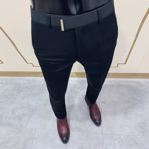 saferido Men Gray Business Suit Pant Casual Formal Mens Dress Pants Spring Spring Pantalon Costume Slim Fit Suit Trousers 36