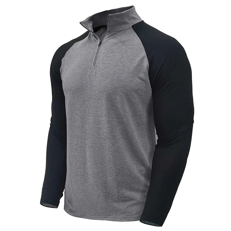 saferido Men Sweatshirts Spring Men's Hoodies Pullover Half Zipper Male Sports Hoody Outdoor Autumn Solid Color Turtleneck Sweaters