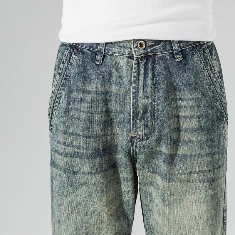 Baggy Jeans Men Wide Leg Pants Casual Oversize Jeans For Men Clothing Loose Fit Streetwear Vintage Male Denim Trousers New