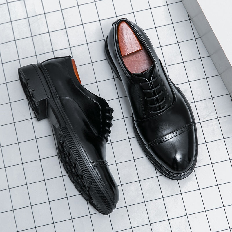 saferido Men Dress Shoes Formal Oxfords Classic Business Office Wedding Shoes Wear Elegant Casual Leather Men Shoes