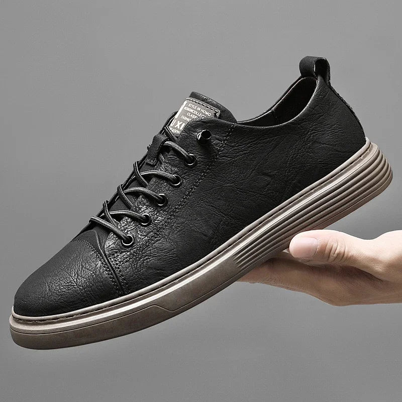 Italian Genuine Leather Casual Shoes Men's Lace Up Oxford Shoes Outdoor Jogging Shoes Office Men's Dress Shoes Large Size 36-47