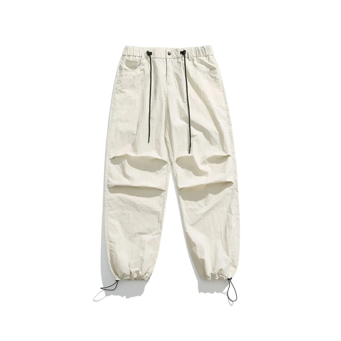 saferido Parachute Sports Pants Men Ice Silk Jogging Sweatpants Wide Leg Trousers Male Streetwear Loose Casual American Street