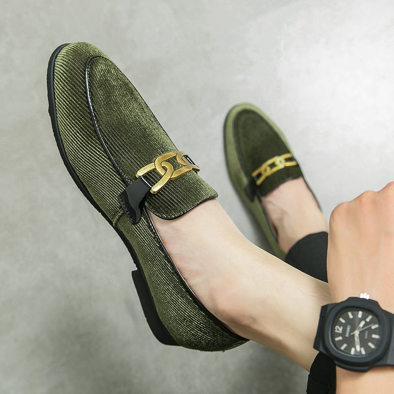 saferido Loafers Shoes Italian Fashion Corduroy Men Shoes For Driving Shoes Luxury Mens Leather Casual Grace Men's Wedding Shoes Party