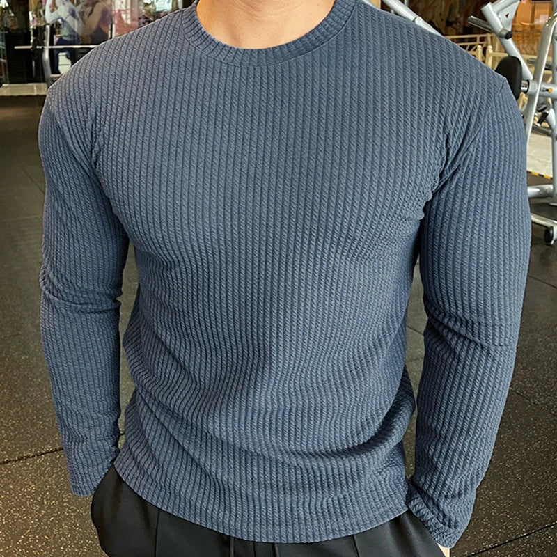 Men sweatshirt Autumn Winter Fashion Knitting Long Sleeves Europe America New fitness Clothes Pullover Gym Running Sportswear
