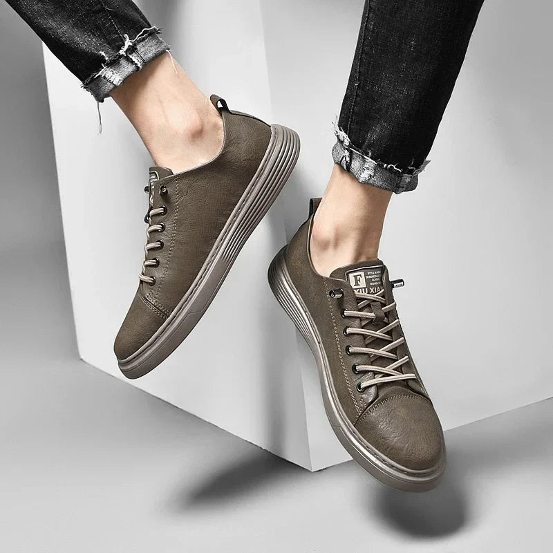 Italian Genuine Leather Casual Shoes Men's Lace Up Oxford Shoes Outdoor Jogging Shoes Office Men's Dress Shoes Large Size 36-47