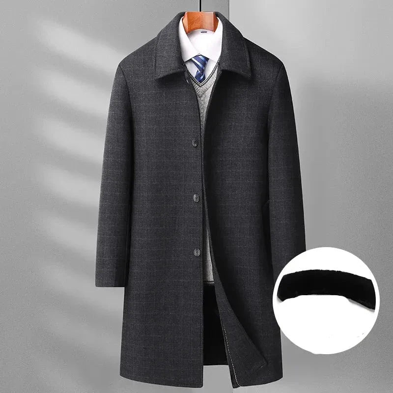 new Arrival Winter jacket Top quality woolen trench coat men,autumn fashion thicken warm wool overcoat male full size M-4XL
