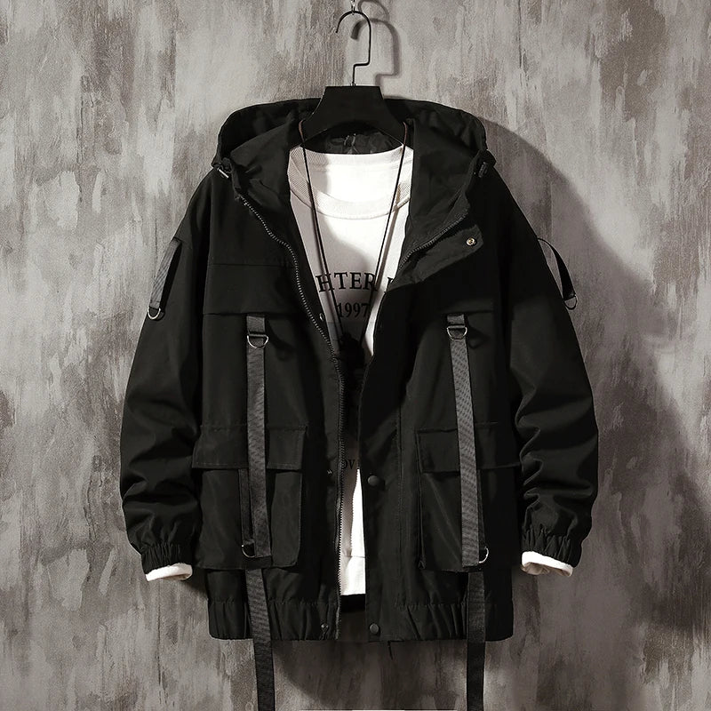 Streetwear Spring Casual Men's Jackets Hooded Harajuku Windbreaker Jacket For Woman