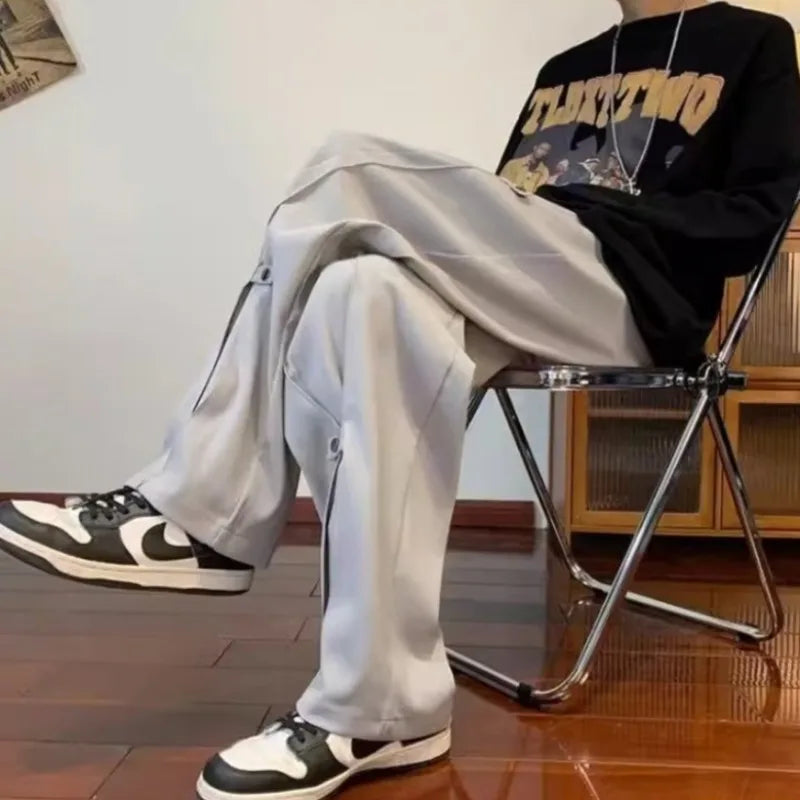 saferido Techwear Casual Pants Men Designed Cool High Street Water-proof Teens Couples Harajuku Streetwear Y2k Trousers Cargo Style Ins