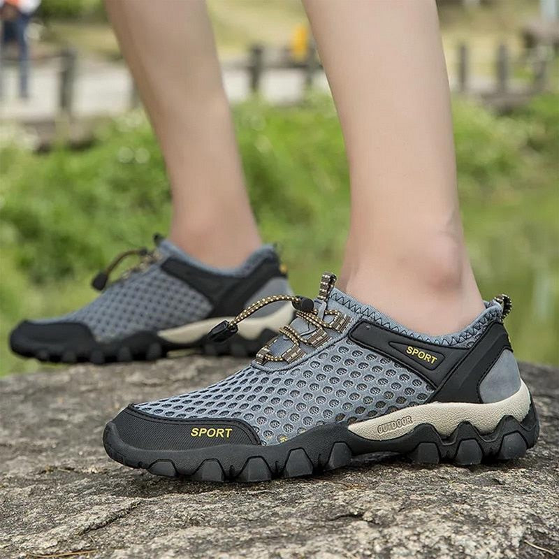 saferido Men Casual Tennis Sneakers Summer Fashion Breathable Mesh Shoes Mens Non-Slip Hiking Shoes Sneaker for Men Climbing Trekking
