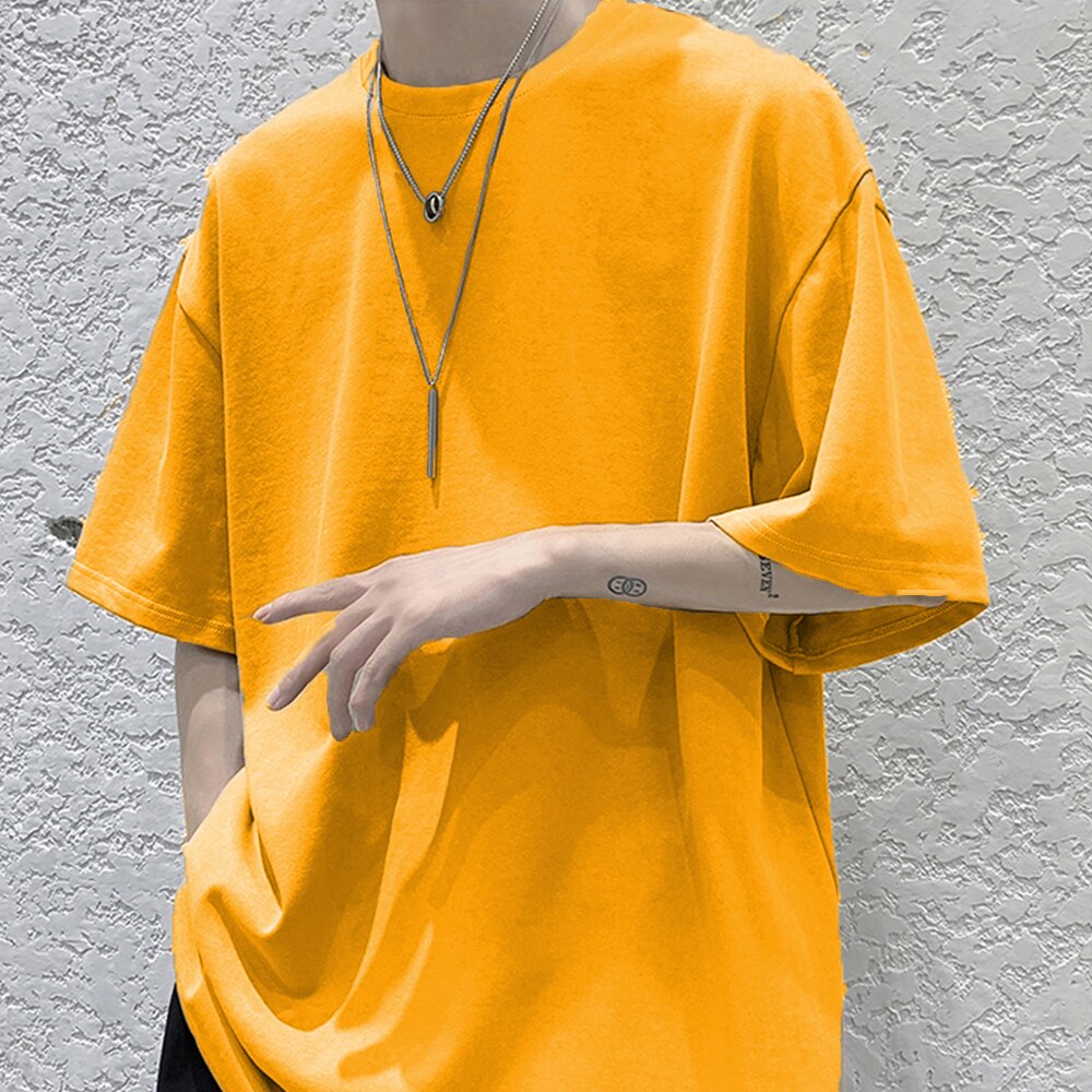 100% Cotton T-shirts Men Summer Solid T shirts Women's Basic T-shirts Short Sleeve Classic Tees Female Casual Tops