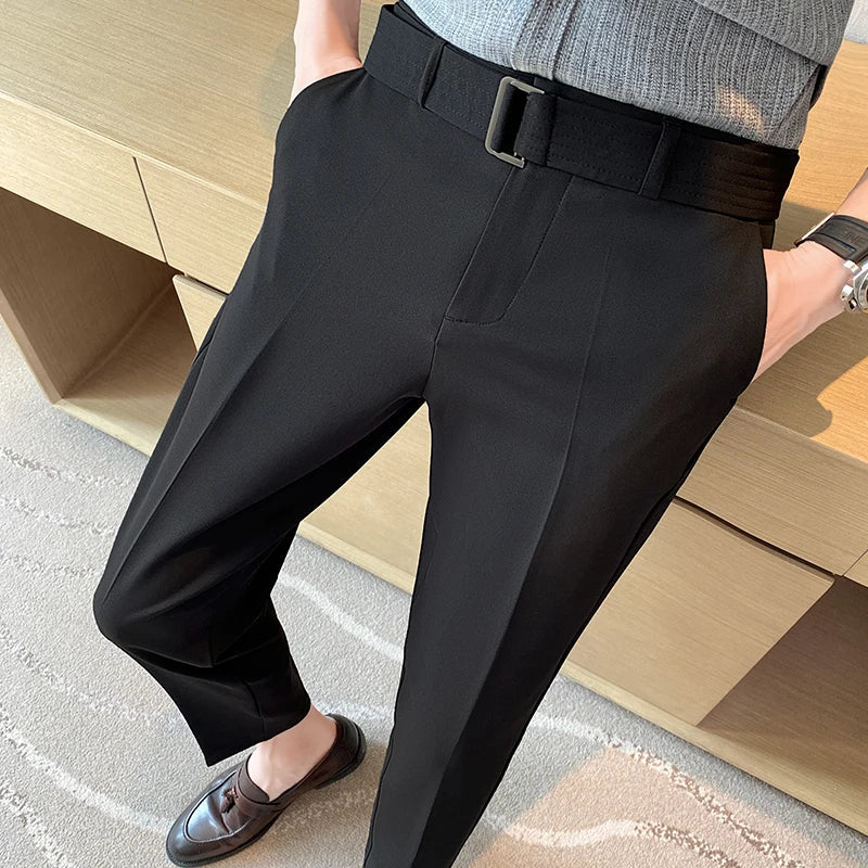 saferido Men Spring High Quality Leisure Blazer Pants/Male Summer Leisure Fashion Business Trousers Plus Size 28-36