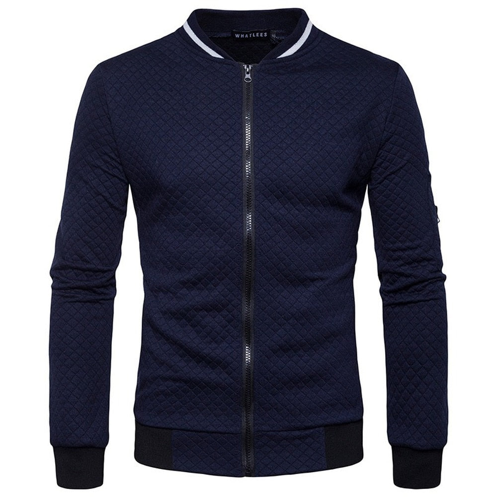 High Quality Plush Zip stand collar casua Jacket Men's Street Windbreaker Coat Men Hot Casual Outer Wear Thick